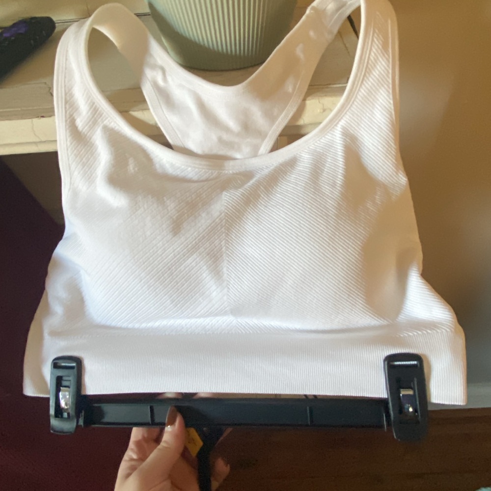 White Racerback Sports Bra